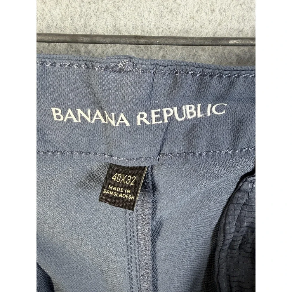 Banana Republic Pants Mens 40x32 Blue Microfiber Chino Straight Leg Casual